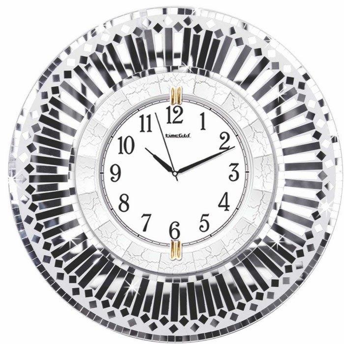 M3 Decorium Parça Aynalı Duvar Saati (Gümüş) 52 cm M3 Decorium Parça Aynalı Duvar Saati (Gümüş) 52 cm