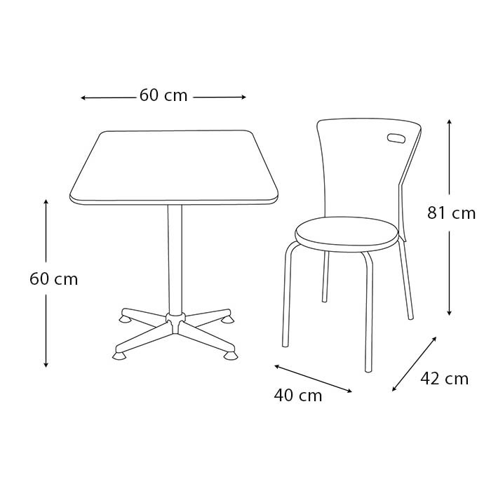 Stoll Masa Sandalye Set Kahverengi / Renkli