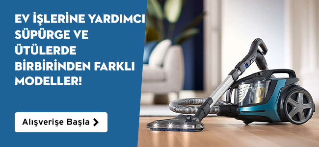 Ev İşlerindeki Yardımcınız Süpürgelerde ve Ütülerde 149,90 TLden Başlayan Fiyatlar