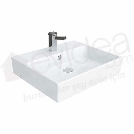 Creavit Next Tezgah üstü Slim Dar Lavabo 50 Cm