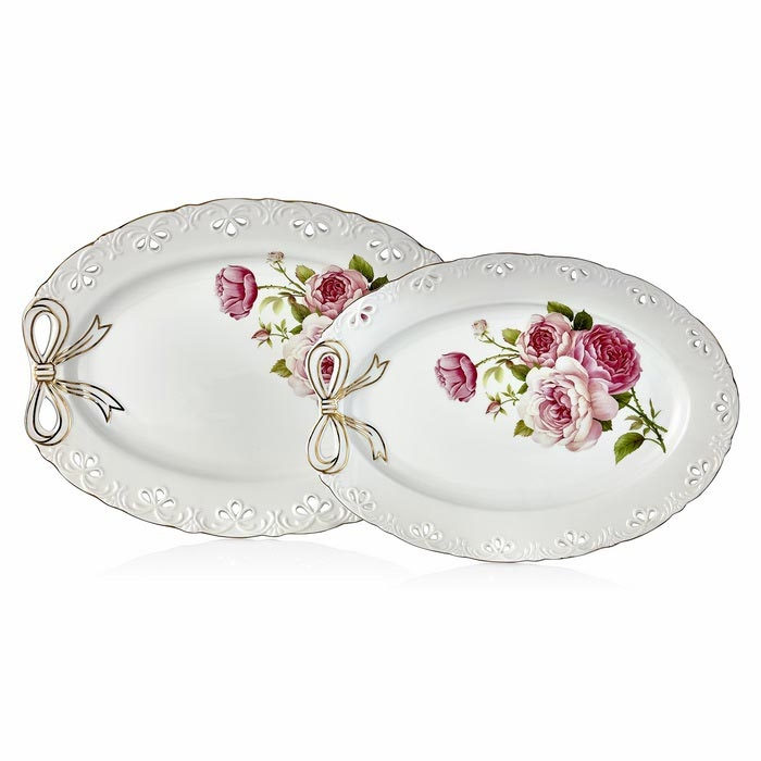 Noble Life 2�li Buket Fiyonklu Kayık Tabak Evidea