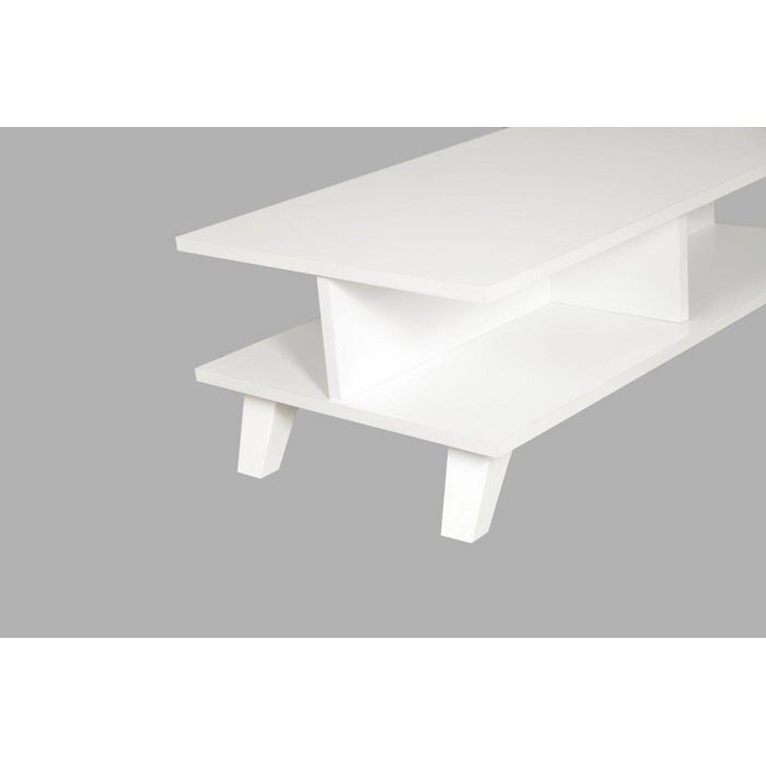 Ankara Mobilya Orta Sehpa Parlak Beyaz Evidea