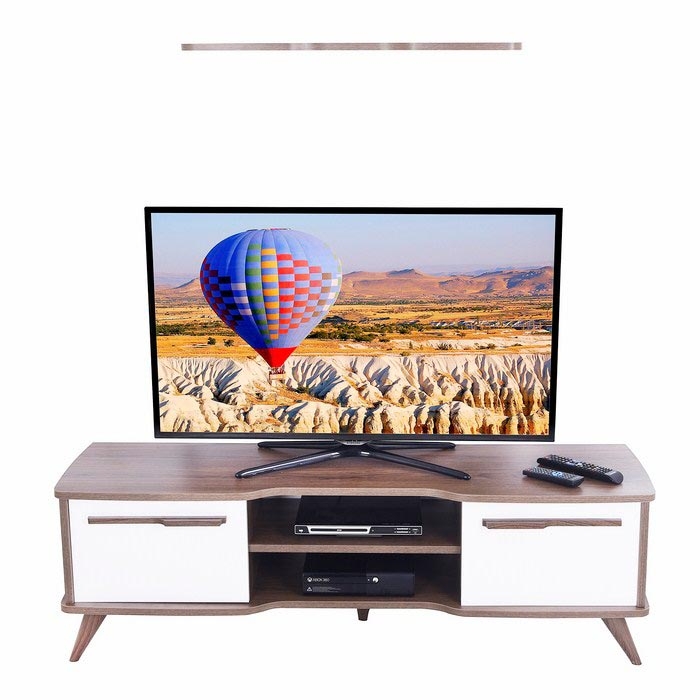 Ankara Mobilya Boreas Tv Sehpası Ceviz / Beyaz Evidea