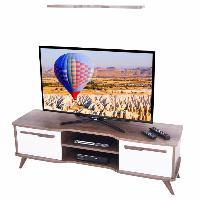 Ankara Mobilya Boreas Tv Sehpası Ceviz / Beyaz Evidea