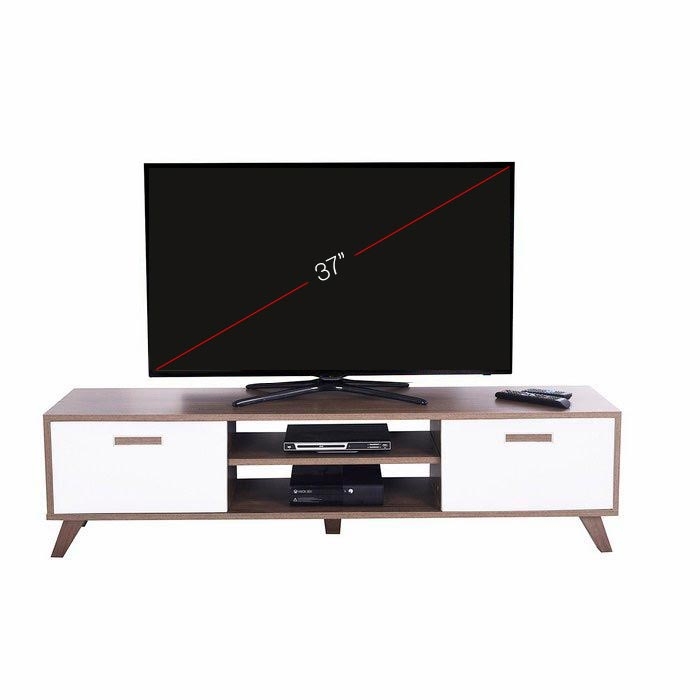 Ankara Mobilya Deka Tv Sehpası Ceviz / Beyaz Evidea