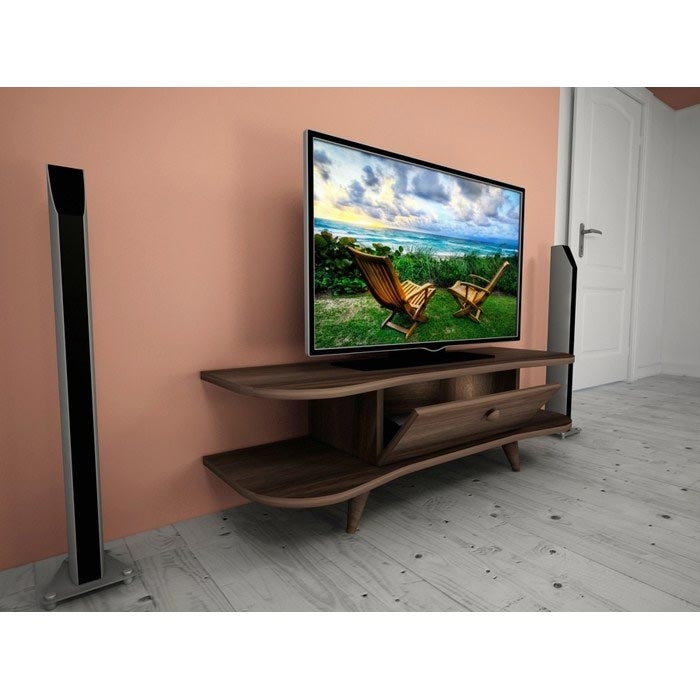 Ankara Mobilya Kelebek AKS Kapaklı Tv Ünitesi Ceviz Evidea