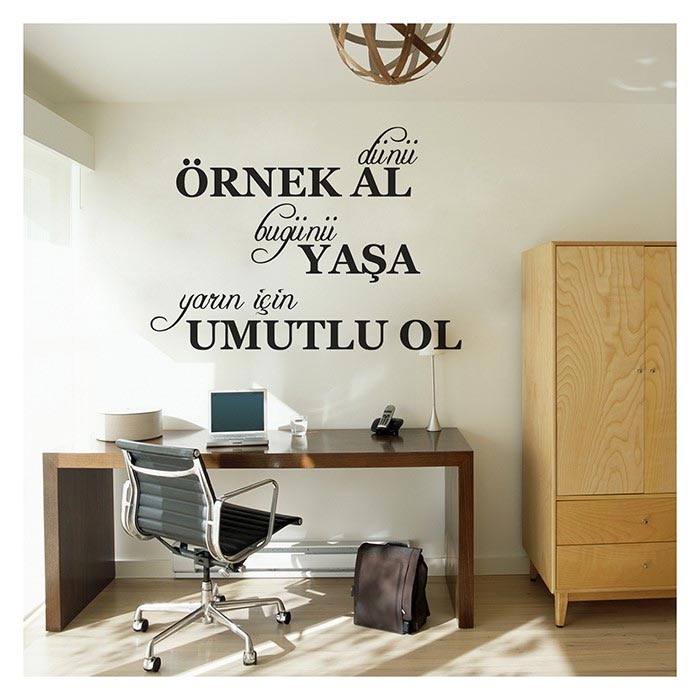 Artikel Dün Bugün Yarın Duvar Yazısı 80x57 cm Evidea