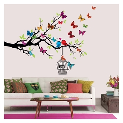 Artikel Dp 1548 Asik Kuslar Cocuk Odasi Duvar Sticker 132x99 Cm Evidea