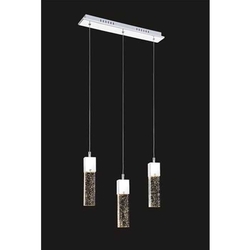 Viyana Sirali 3 Lu Kristal Camli Modern Krom Sarkit Evidea