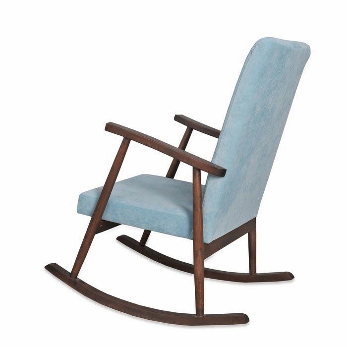 Asedia Teksas Sallanan Sandalye Ceviz / Mavi Evidea