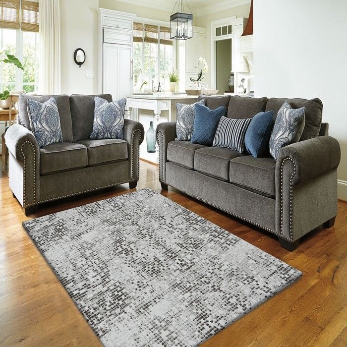 Aksu Pixel Halı Örtüsü (Gri) 200x290 cm Evidea