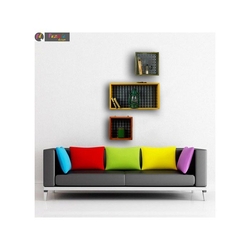 Puzzle Design Color Ahsap Raf Renkli Evidea