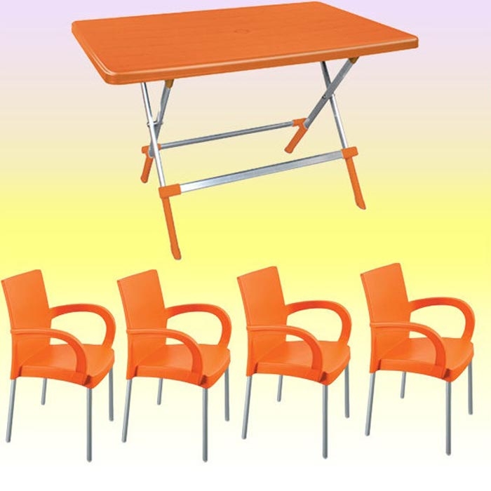 Holiday Plastik 23447 Bahçe Masa Takımı Turuncu Evidea Holiday Plastik 23447 Bahçe Masa Takımı Turuncu Evidea