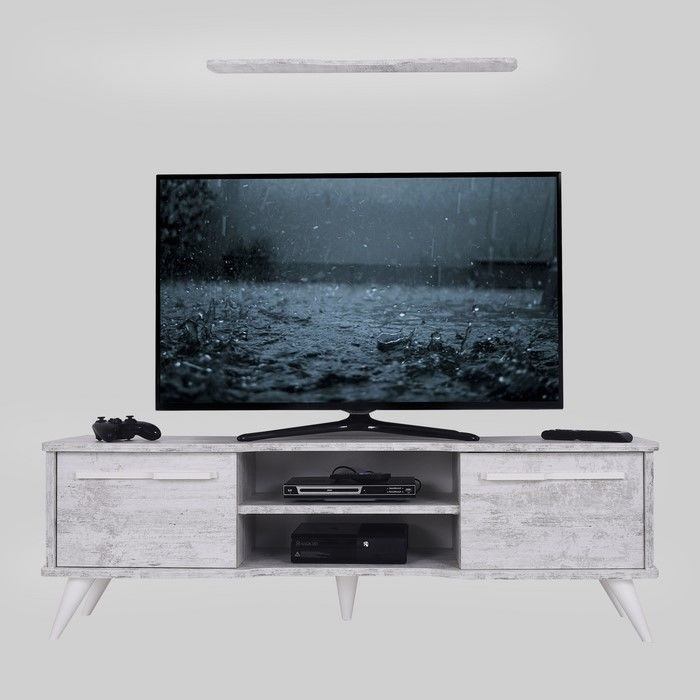 Ankara Mobilya Boreas Eskitme Beyaz 140 Cm Tv Sehpası Evidea
