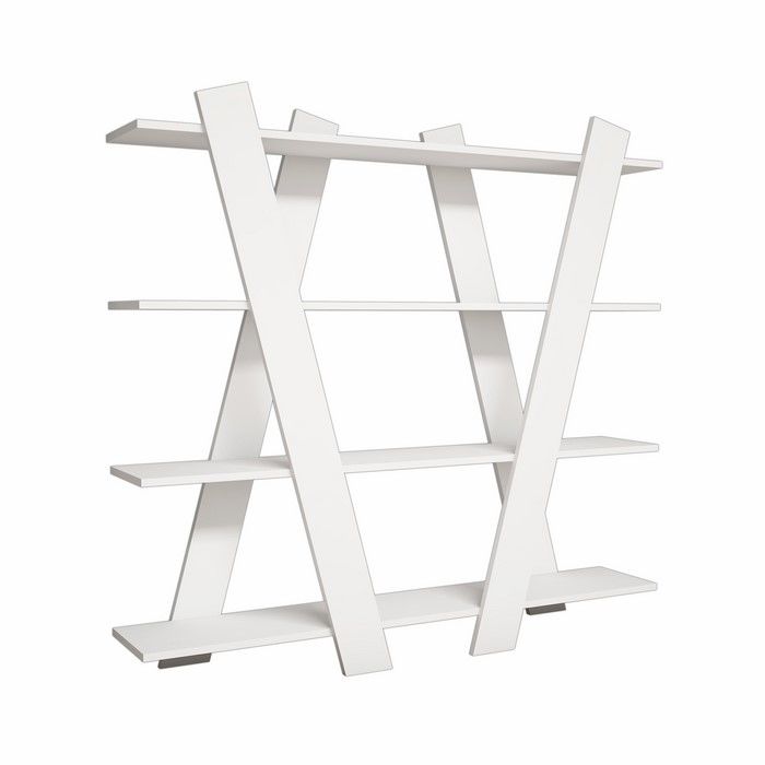 Rani X1 4 Raflı Dekoratif Kitaplık / Modern Duvar Rafı