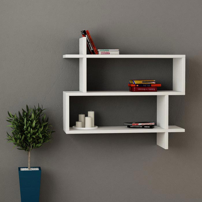 Decortie Paralel Duvar Rafı Beyaz Evidea Decortie Paralel Duvar Rafı Beyaz Evidea