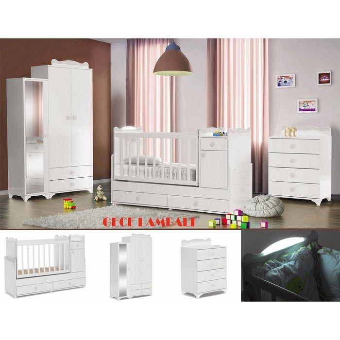 Patiko Babysun Gece Lambalı 3 Kapılı Lüks Bebek Odası
