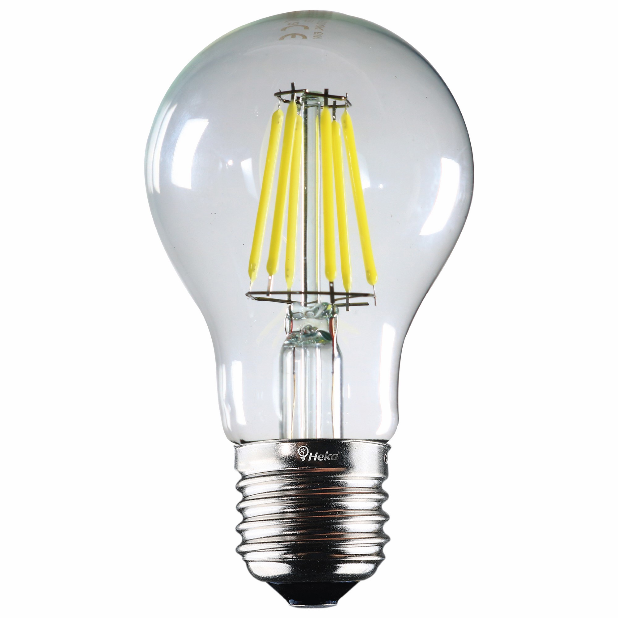 Heka A60 Şeffaf 6W E27 6500K Beyaz Led Ampul Evidea