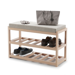 Bienwood Minderli Portatif Ahşap Ayakkabılık