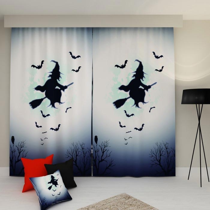 Erenev Uçan Cadı Ve 2�li Fon Perde Seti Evidea