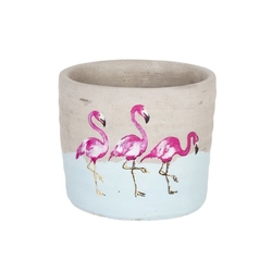 euro flora 52677 flamingo desenli seramik dekoratif saksi 12x10 5 cm