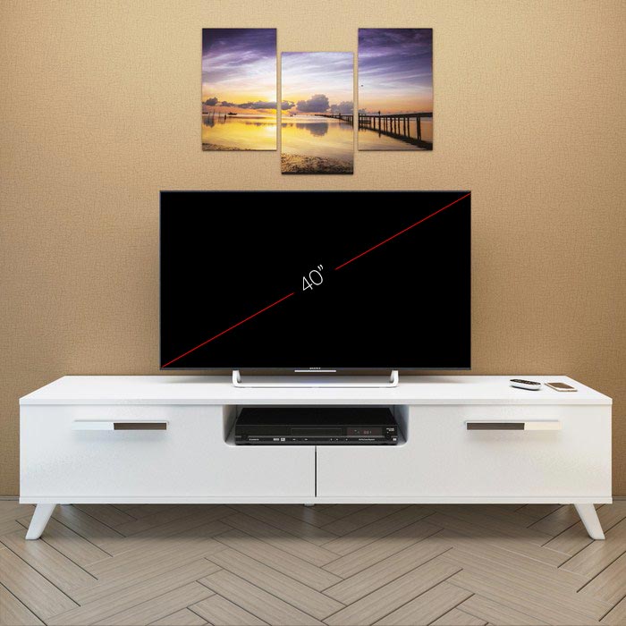 Eyibil Mobilya Güney Tv Ünitesi Beyaz Evidea