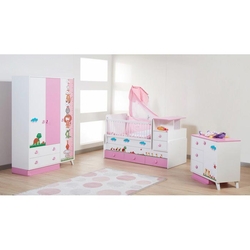 Dessenti Miray Bebek Odasi Takimi Pembe Beyaz Evidea