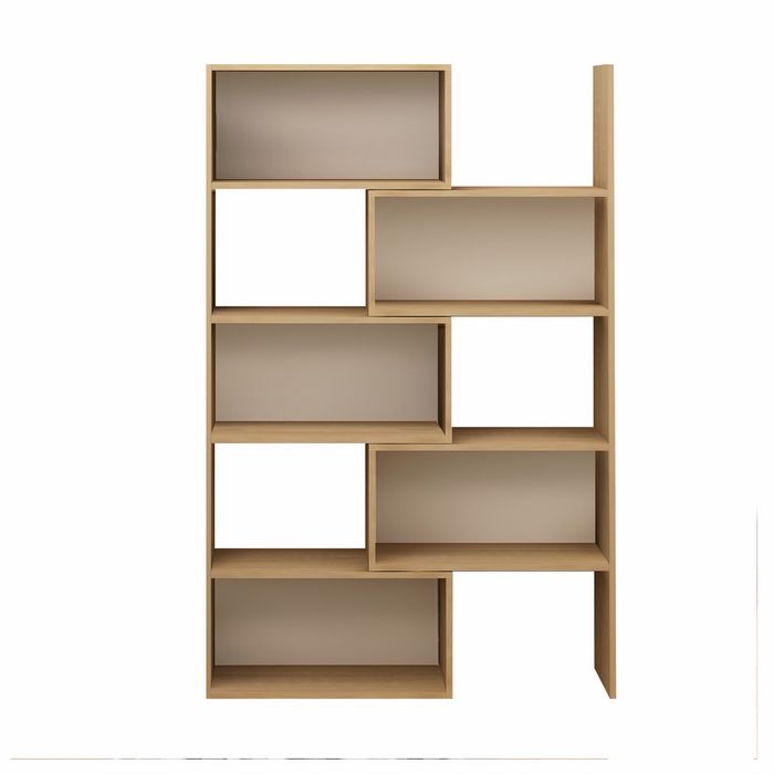 Fly Mobilya Modüler Hareketli Kitaplık Meşe Evidea