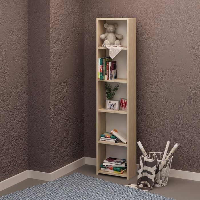 Fly Mobilya Rita Kitaplık Meşe Evidea