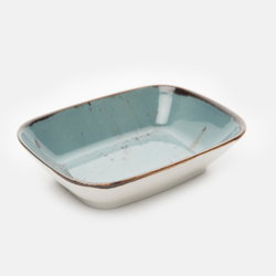 Tulu Kare Kayik Tabak Mavi 17 Cm Evidea
