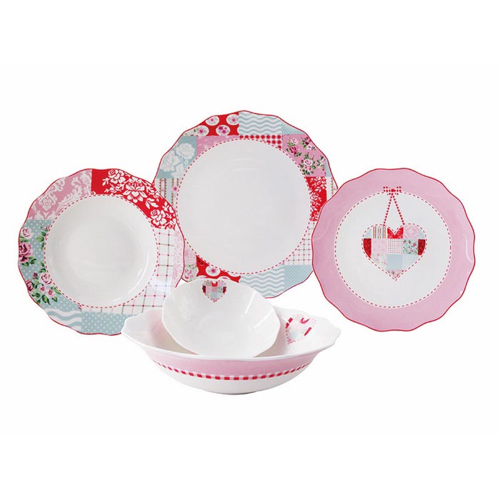 Biev Patchwork 25 Parça Yemek Takımı Evidea