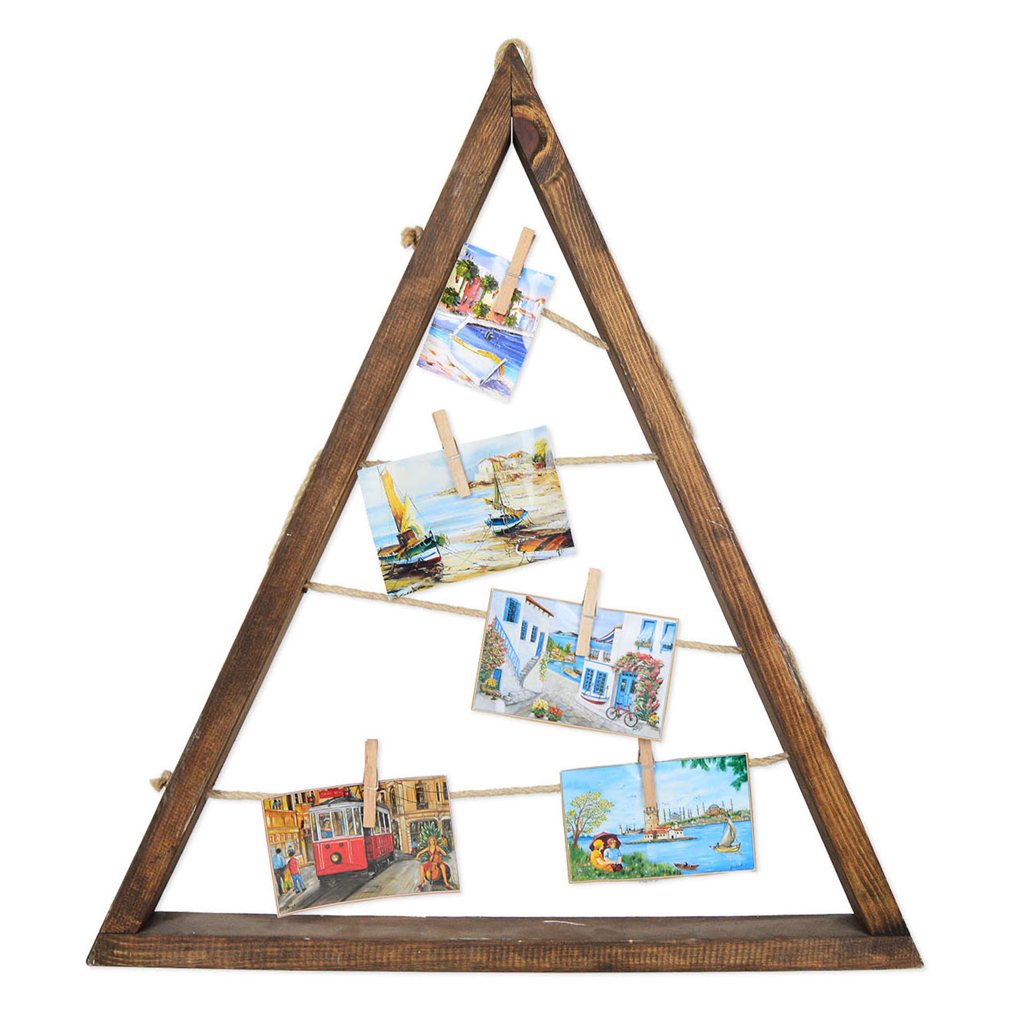 Utyawood Ahşap Üçgen İpli Resimlik Evidea