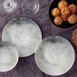 Mermer Görünümlü Yemek Takımı