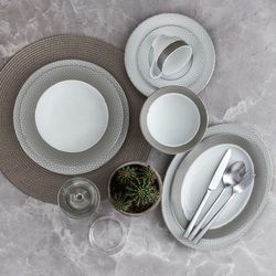 Güral Porselen Tolstoy 84 Parça Bantlı Yemek Takımı