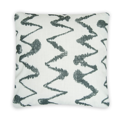 Premier Home Keten Baskılı Kırlent (Beyaz) - 43x43 cm