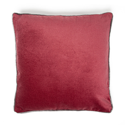 Premier Home Kadife Biyeli Kırlent (Fuşya) - 43x43 cm