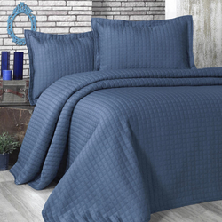 evim home sore box tek kisilik yatak ortusu takimi 180x250 cm 1x 60x80 cm indigo