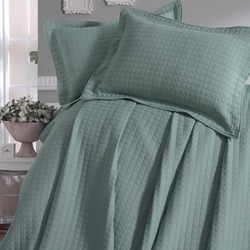 Evim Home Sore Boxtek Kislilik Yatak Ortusu Takimi 180x250 Cm 1x 60x80 Cm Yesil Evidea