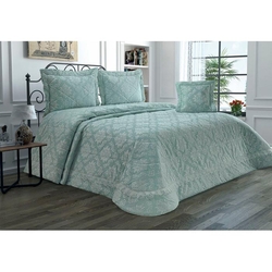 Ipekce Home Soft Cift Kisilik Yatak Ortusu Takimi Su Yesili Evidea