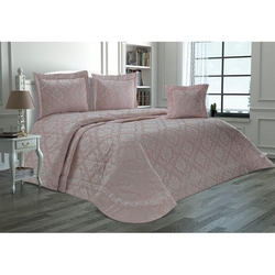 Ipekce Home Soft Cift Kisilik Yatak Ortusu Takimi Pudra Evidea