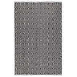Koza Hali Casa Cotton Kilim 75x150 Cm Siyah Gri Evidea