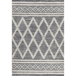 Koza Hali Morocotton Kilim 150x220 Cm Antrasit Evidea