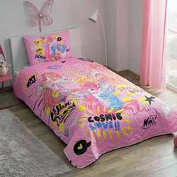 Tac Lisansli Winx Flower Tek Kisilik Yatak Ortusu Takimi Evidea