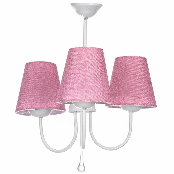 Umur Aydinlatma Senay 4 Lu Beyaz Pembe Cicek Desen Sapkali Minimalist Avize Trendyol
