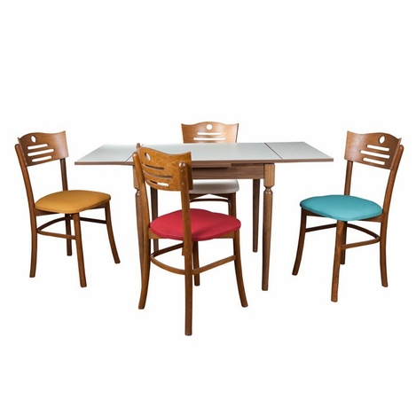 A2 Decor Vizyon Cizilmez Masa Takimi Beyaz Ceviz Evidea