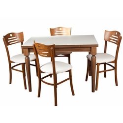 A2 Decor Mesa Cizilmez Masa Takimi Beyaz Ceviz Evidea