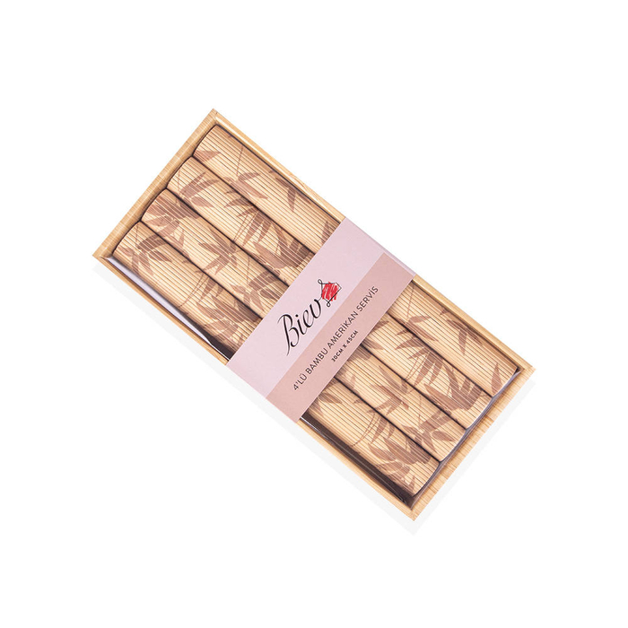 Biev ANJ005 Bambu 4�lü Amerikan Servis 30x45 cm Evidea