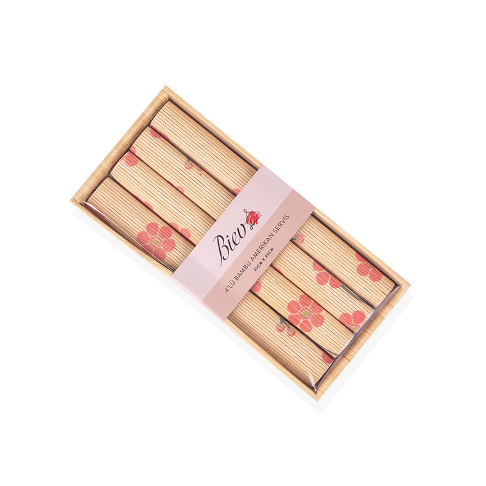 Biev ANJ006 Bambu 4�lü Amerikan Servis 30x45 cm Evidea