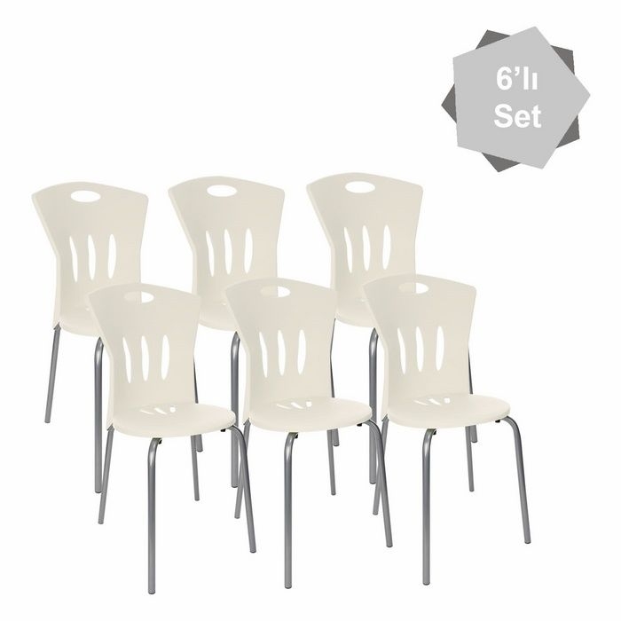 6 Lı Plastik Sandalye