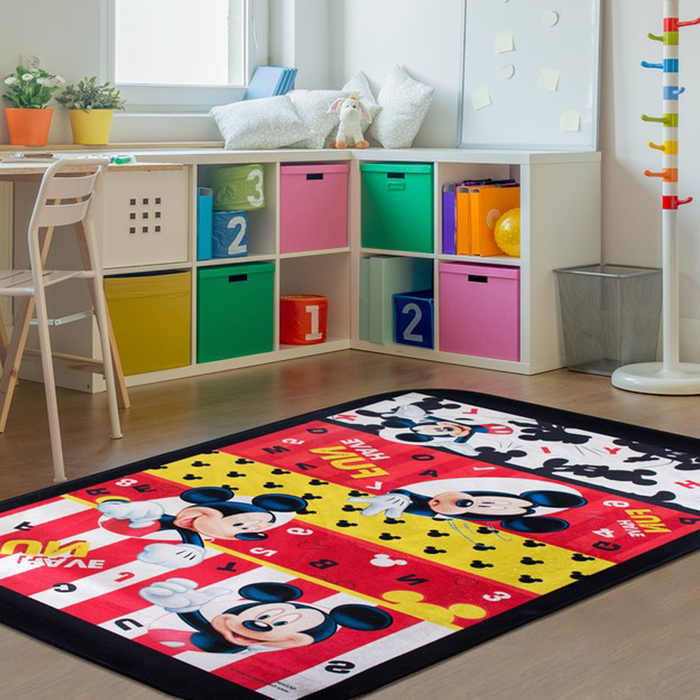 Giz Home Mickey Lisanslı Çocuk Halısı 140x190 cm Kırmızı Evidea